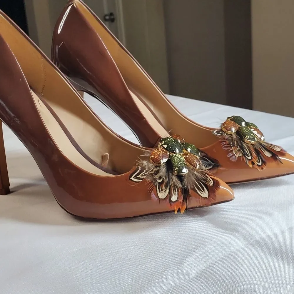 Feathers Detachable shoe clip/brooch - Picture 1 of 12